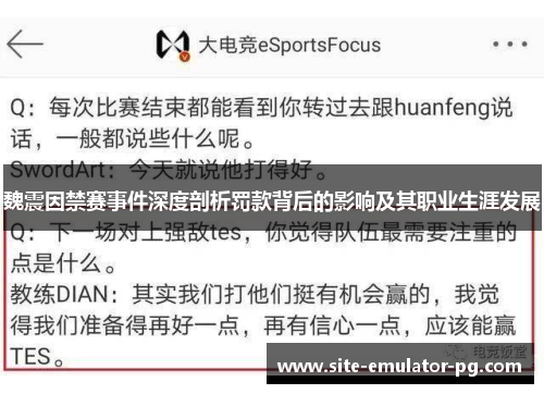 魏震因禁赛事件深度剖析罚款背后的影响及其职业生涯发展 魏震因禁赛事件深度剖析罚款背后的影响及其职业生涯发展